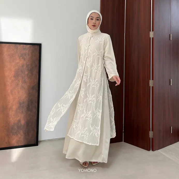 Dress Bordir Tencel Dress Silk - Serasa Dress YOMONO