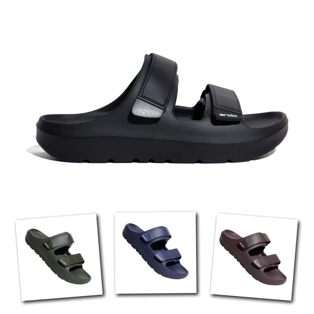 Ando Gemoy Hits Sendal Selop Pria Kekinian Sandal Slop Cowok Dewasa Casual Original Terbaru 39-43