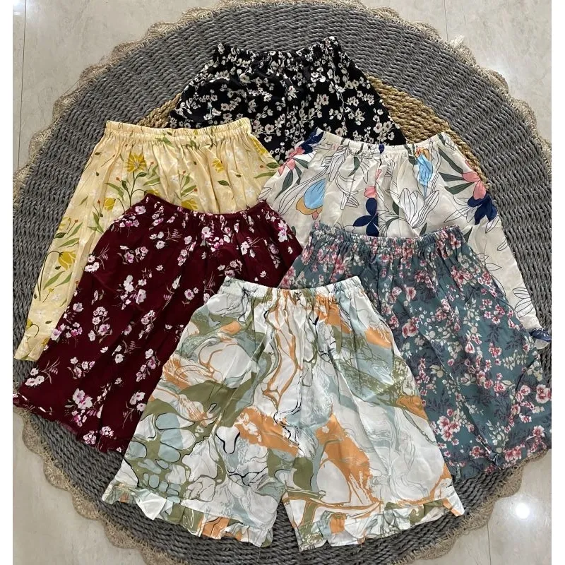 Paket 6pcs celana pendek wanita hommy rayon premium jumbo | short pants