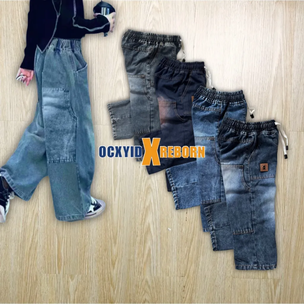 Celana Skena Anak Model Gombrong Saku Besar Viral Kekinian Terbaru Usia 1-12 Tahun