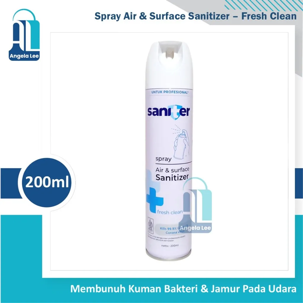 Disinfectant SANITER SPRAY Air Surface Sanitizer Aerosol Semprot 200ml Wangi Segar