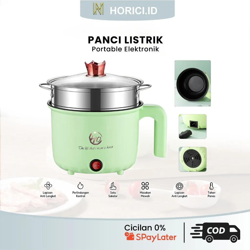 PANCI LISTRIK ELEKTRIK FREE KUKUSAN SERBAGUNA STAINLESS BERKUALITAS ANTILENGKET PORTABLE MULTIFUNGSI