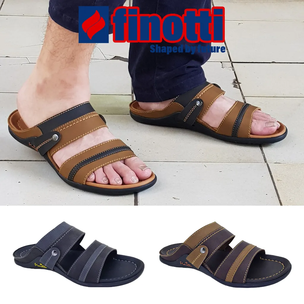 Sandal pria kulit sintetis premium Finotti BPZ 06 , 10, 14