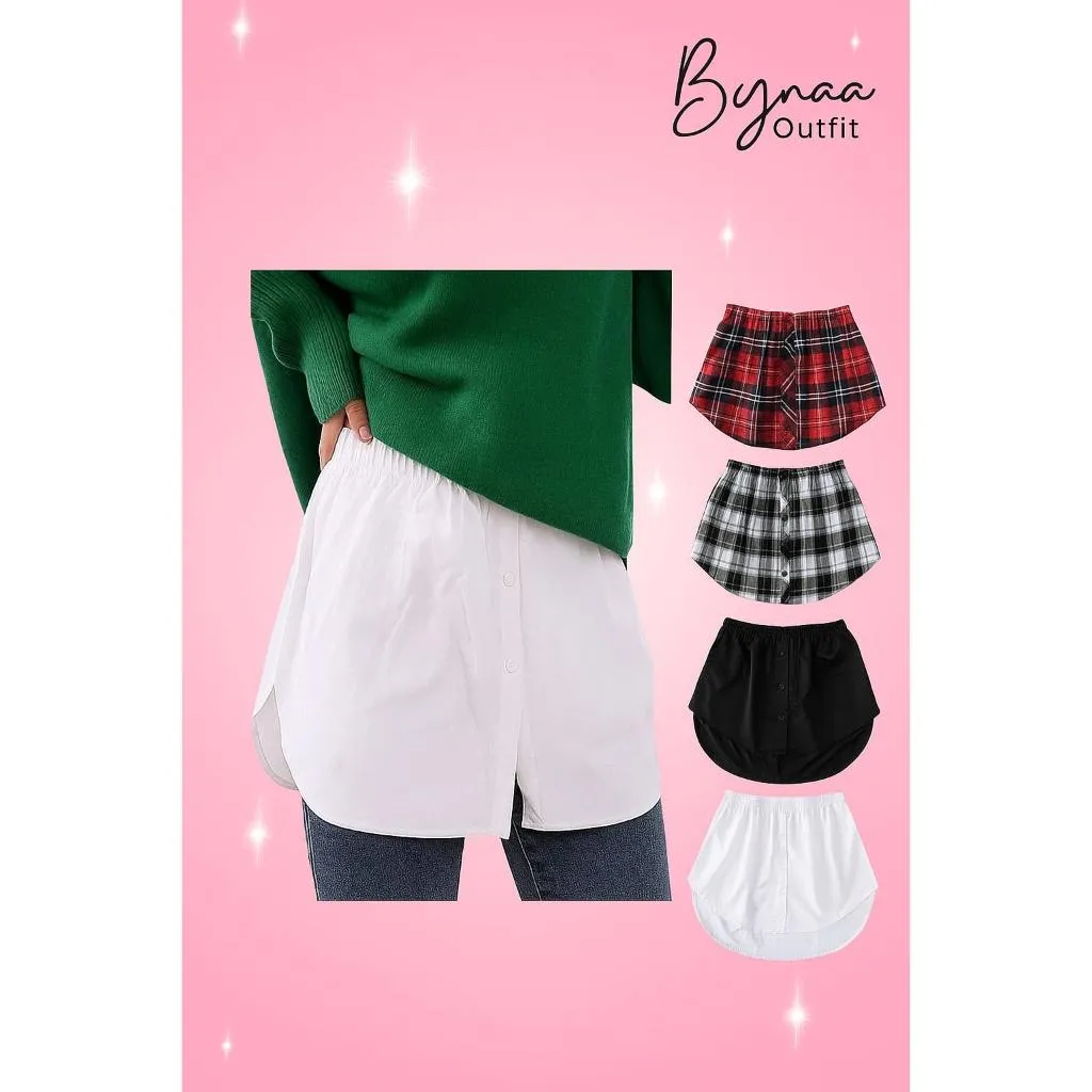 SKIRT EXTENDER ROK PALSU ROK SAMBUNG TAMBAHAN PEMANJANG BAJU MODEL KOREAN STYLE SIMPEL ELEGAN ROK PALSU PRIA WANITA