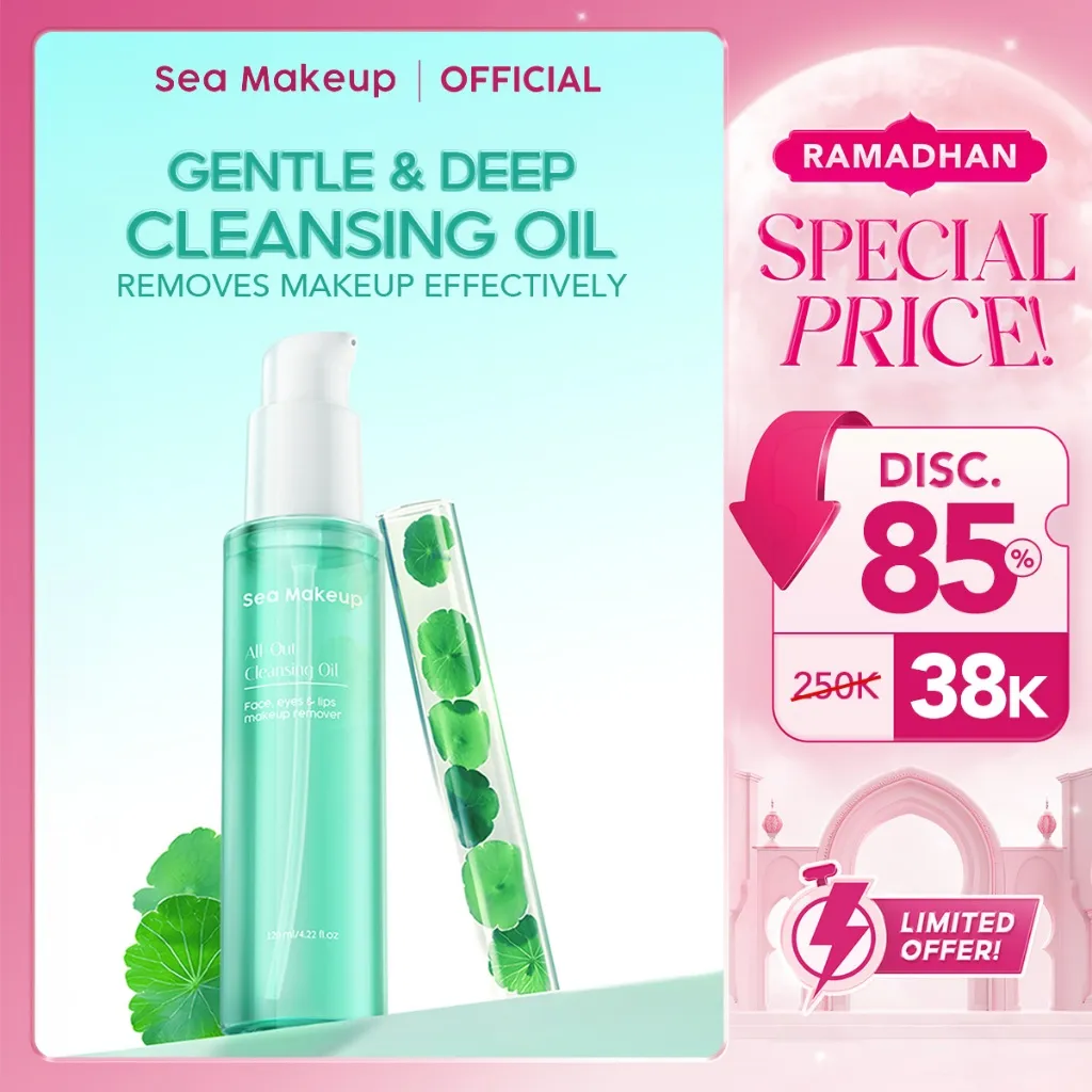 [SPECIAL PRICE] Sea Makeup Gentle & Deep Cleansing Oil 120ml – Minyak Pembersih Wajah Waterproof, Pengganti Micellar Water & Cleansing Balm, Cleanser Wajah & Penghapus Make Up Lembut Tanpa Iritasi