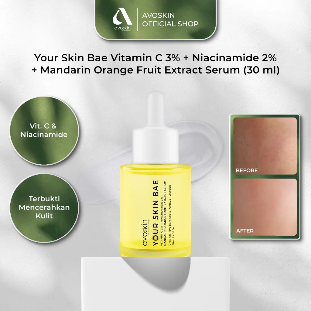 Serum Avoskin Your Skin Bae Vitamin C 30ml - Kulit Tampak Lebih Cerah - Serum Mencerahkan Wajah