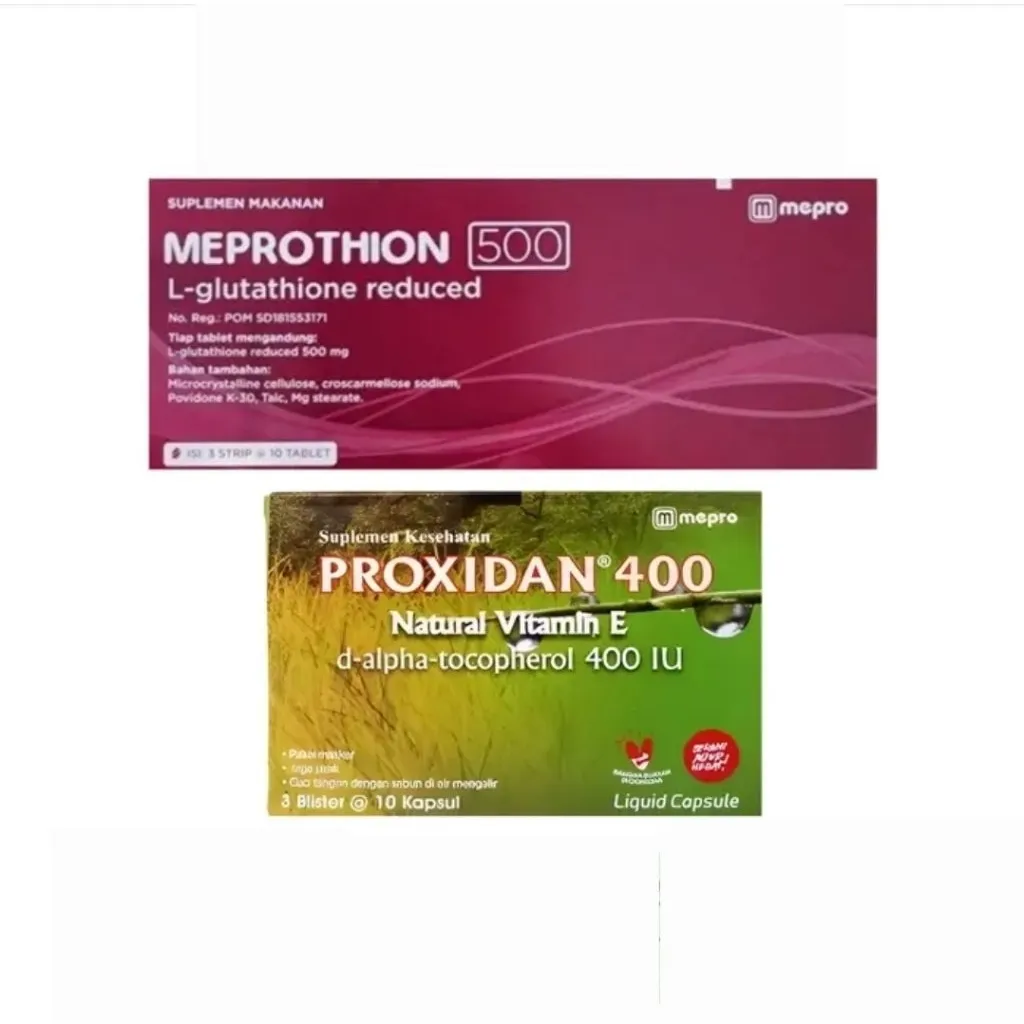 BUNDLING MEPROTHION 500MG L-Glutathion + PROXIDAN PERBOX