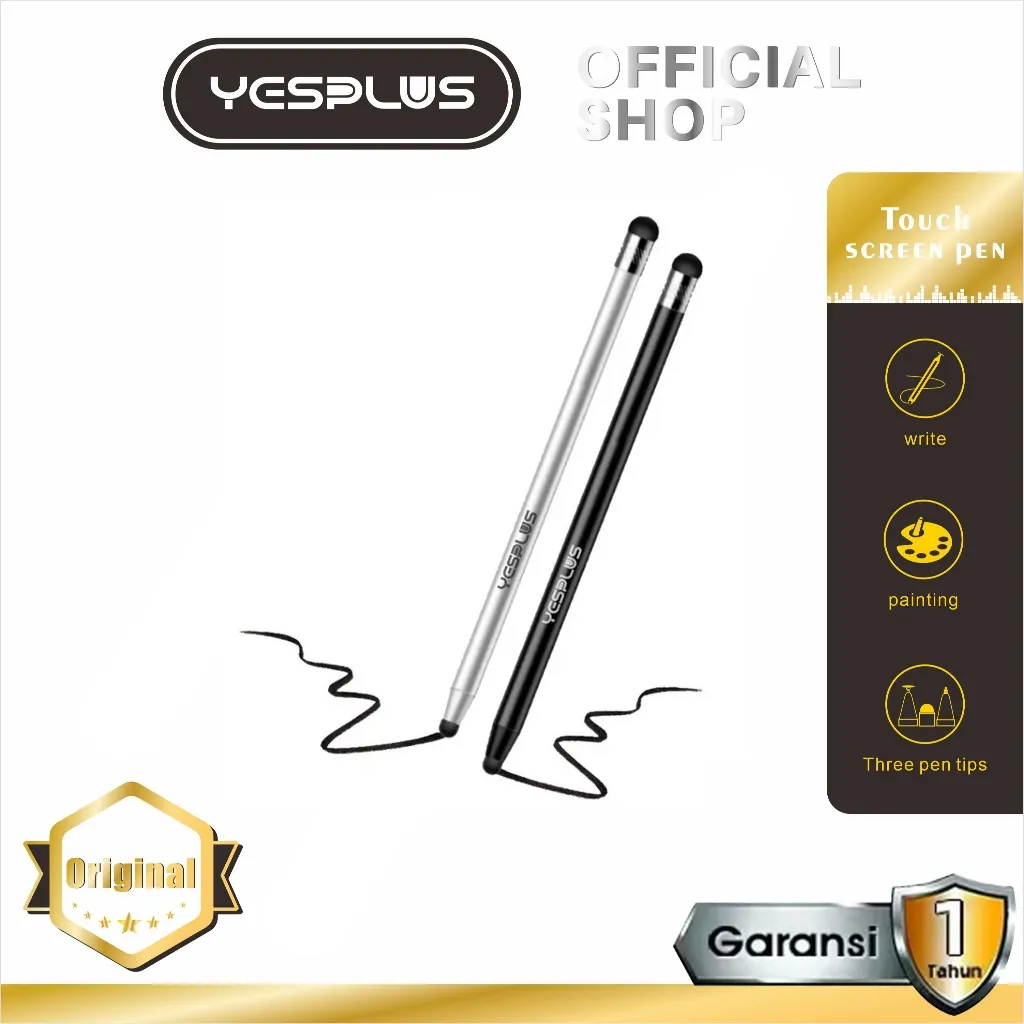 Stylus Pen YESPLUS YS-1308 Capcitive Stylus Pen/Drawing Pen Rubber Head Compatible For Universal Use