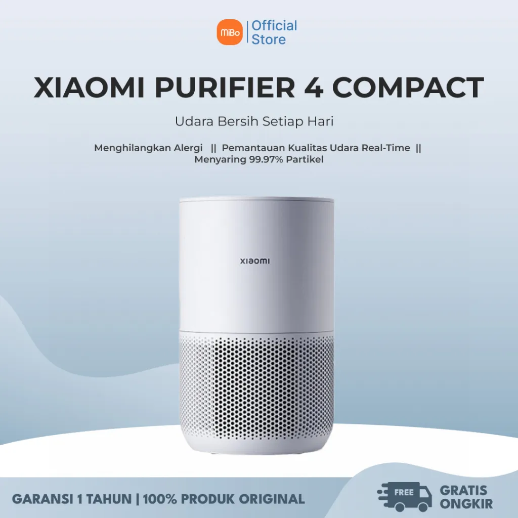 Xiaomi Air Purifier 4 Compact OLED - Filter 3-in-1 - Hemat Energi - Hilangkan Alergen- Smart Control