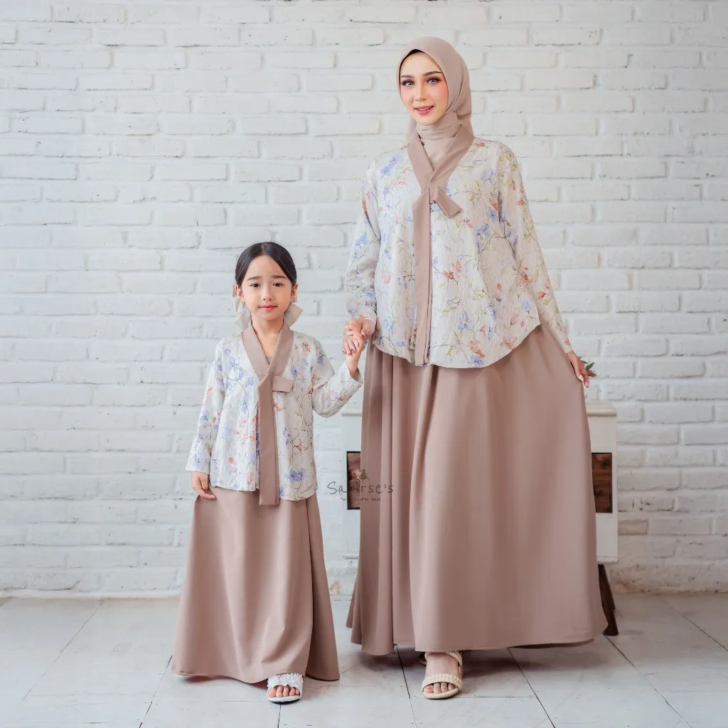SAOIRSE'S Yeorin Dress Gamis Couple Ibu Anak 2-12yo Raya Collection 2026 Gamis Jumbo Hanbok