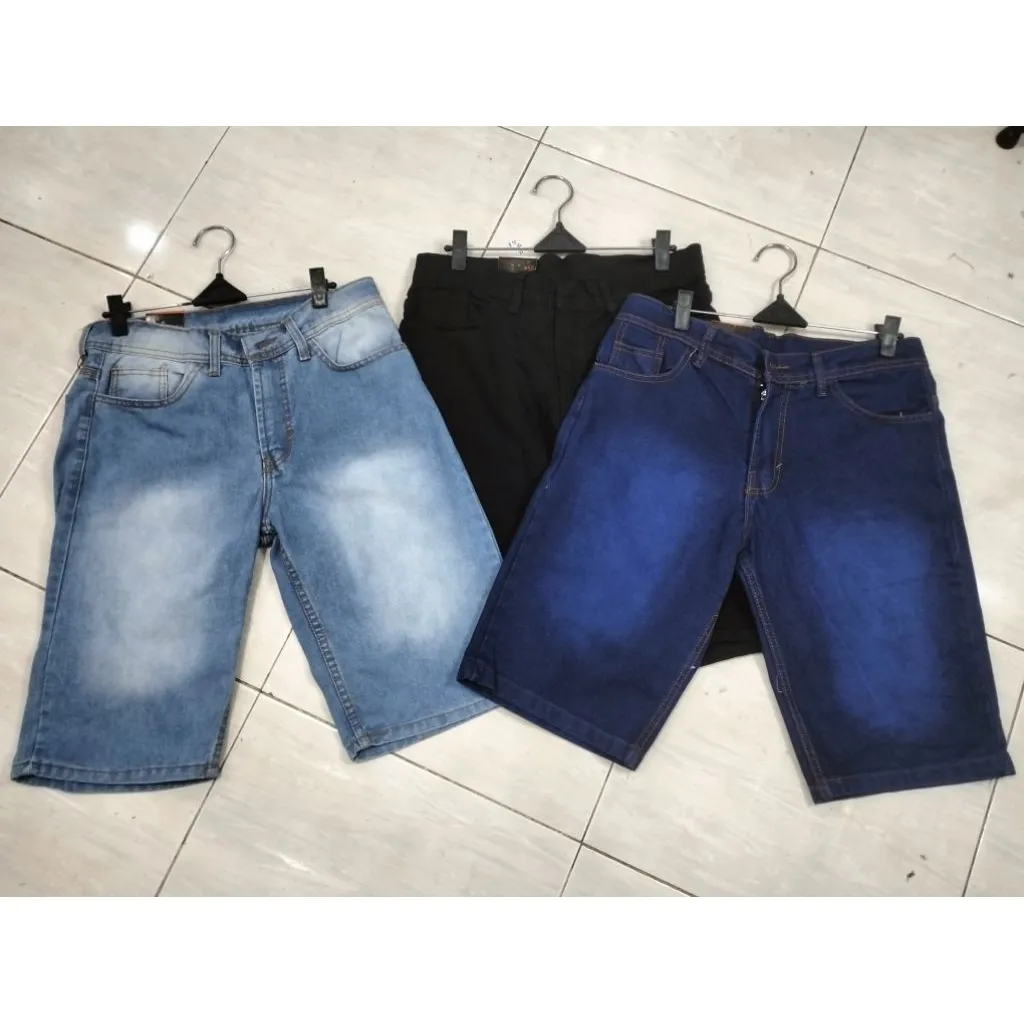 Paket hemat 100 rb 2 pcs / Celana pendek pria bahan jeans premium distro kekinian