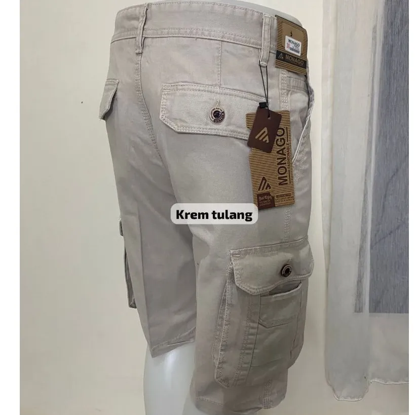 CELANA CARGO PENDEK MONAGO FASHIONABLE ORIGINAL BAHAN KATUN CANVAS TEBAL NONSTREACH ORIGINAL BRENDED