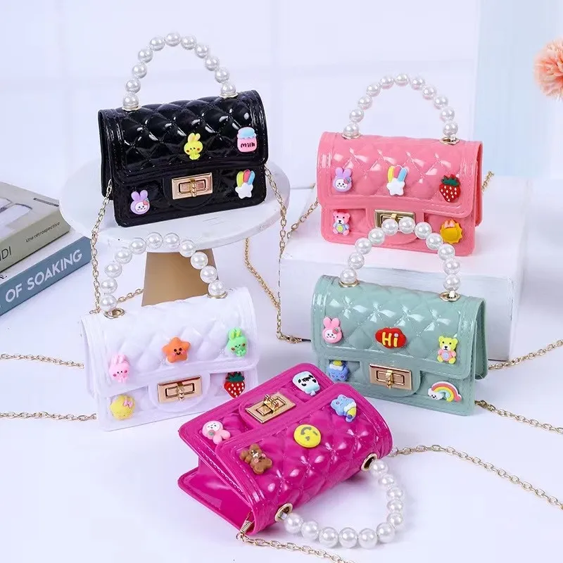 EMARTSHOP Jelly Bag Mutiara Fashion Korea Mini Anak Karakter Led Rainbow