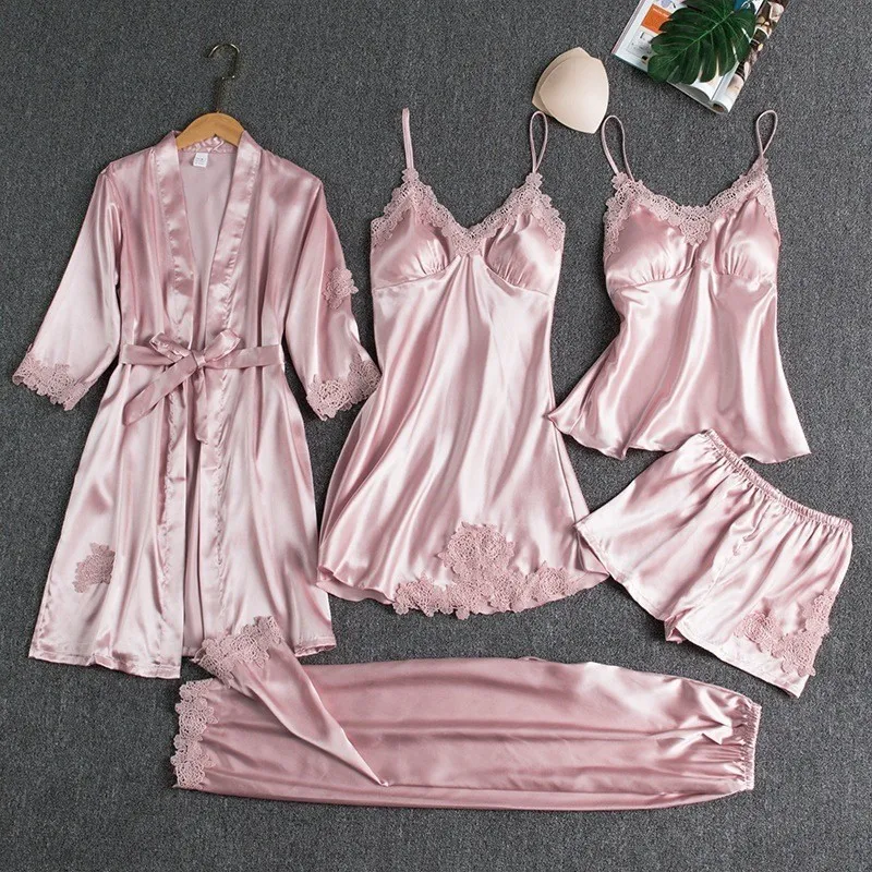 PIYAMA SET SEXY KIMONO 5IN1/BAJU TIDUR SATIN WANITA/BAJU TIDUR SEXI/LINGERIE SET KIMONO/DRESS SEXI/PIYAMA 2IN1 / PIYAMA  2IN1/KIMONO SILK/BAJU DINAS MALAM WANITA HOT/BAJU TIDUR/BAJU TIDUR IMPORT N42