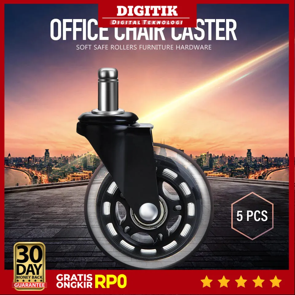 DIGITIK - NAIERDI Roda Kursi Kantor Rollerblade Caster 11mm 5 PCS - Caster-001