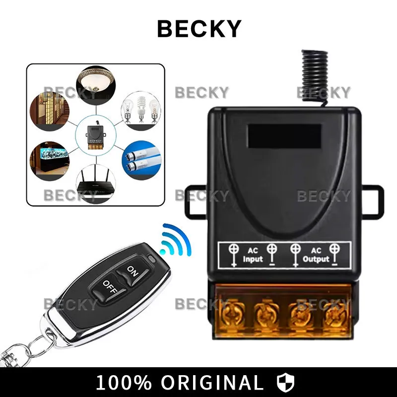 BECKY Remote Control Relay Switch Saklar on Off AC 220 DC 12V 1CH /Sakelar Kontrol Jarak Jauh Nirkabel