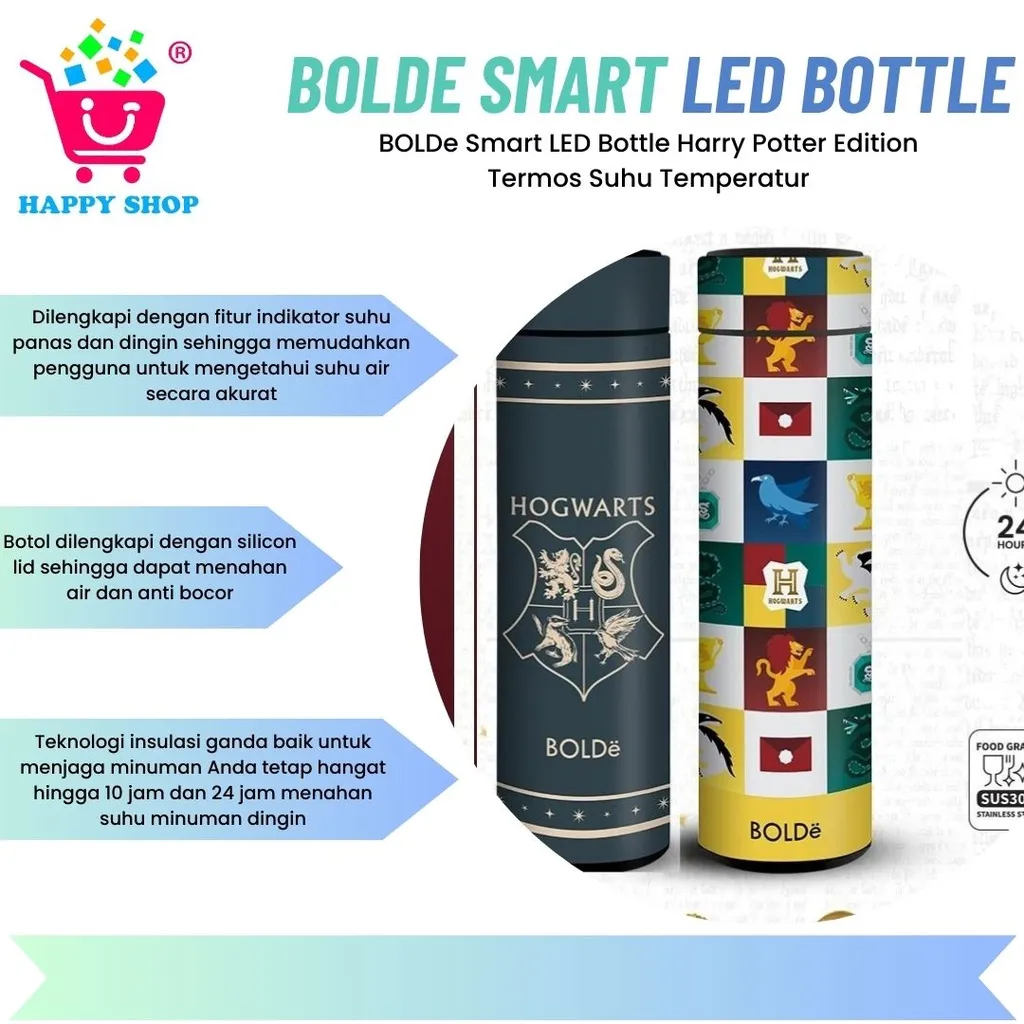 BOLDe Smart LED Bottle Harry Potter Edition - Termos Suhu Temperatur
