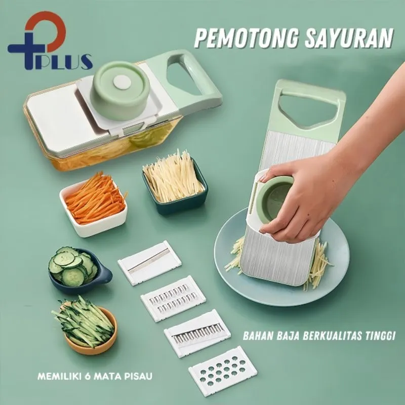 parutan sayuran multifungsi alat dapur pengiris bawang merah alat parutan buah dan sayur 8 in 1 Kitchenware