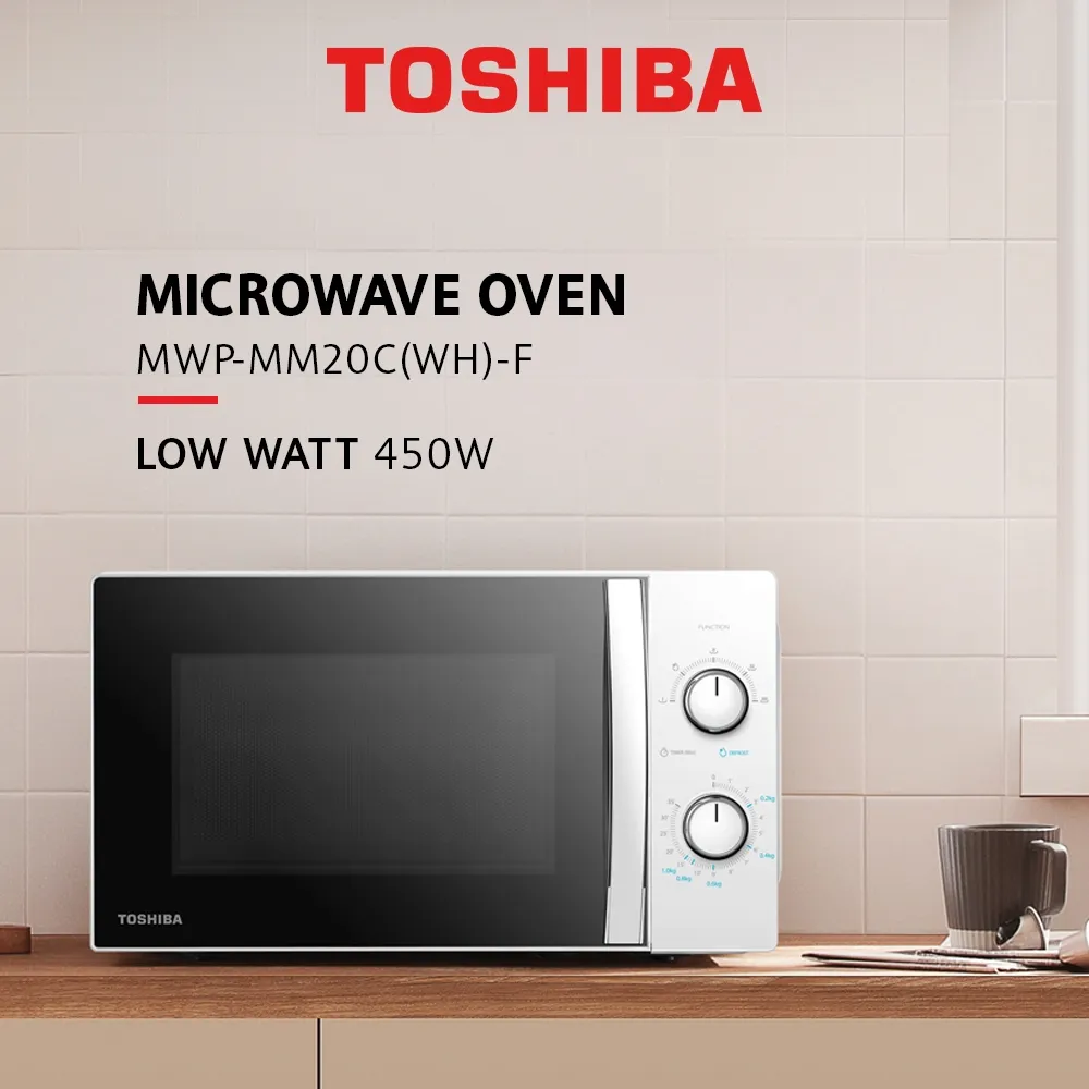 Toshiba Microwave Oven Low Watt 20 Liter MWP-MM20C(WH)-F 20L