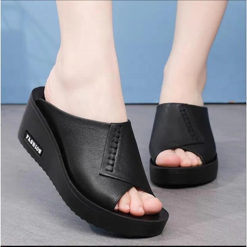 Sandal Wedges Wanita Terbaru Model Kekinian Korean Style