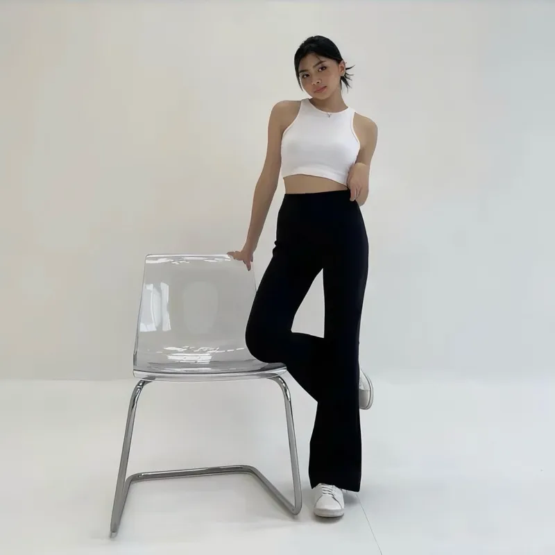 Flare Pants Highwaist Celana Kulot Cutbray Bahan Scuba Premium BB 40-75 Kg
