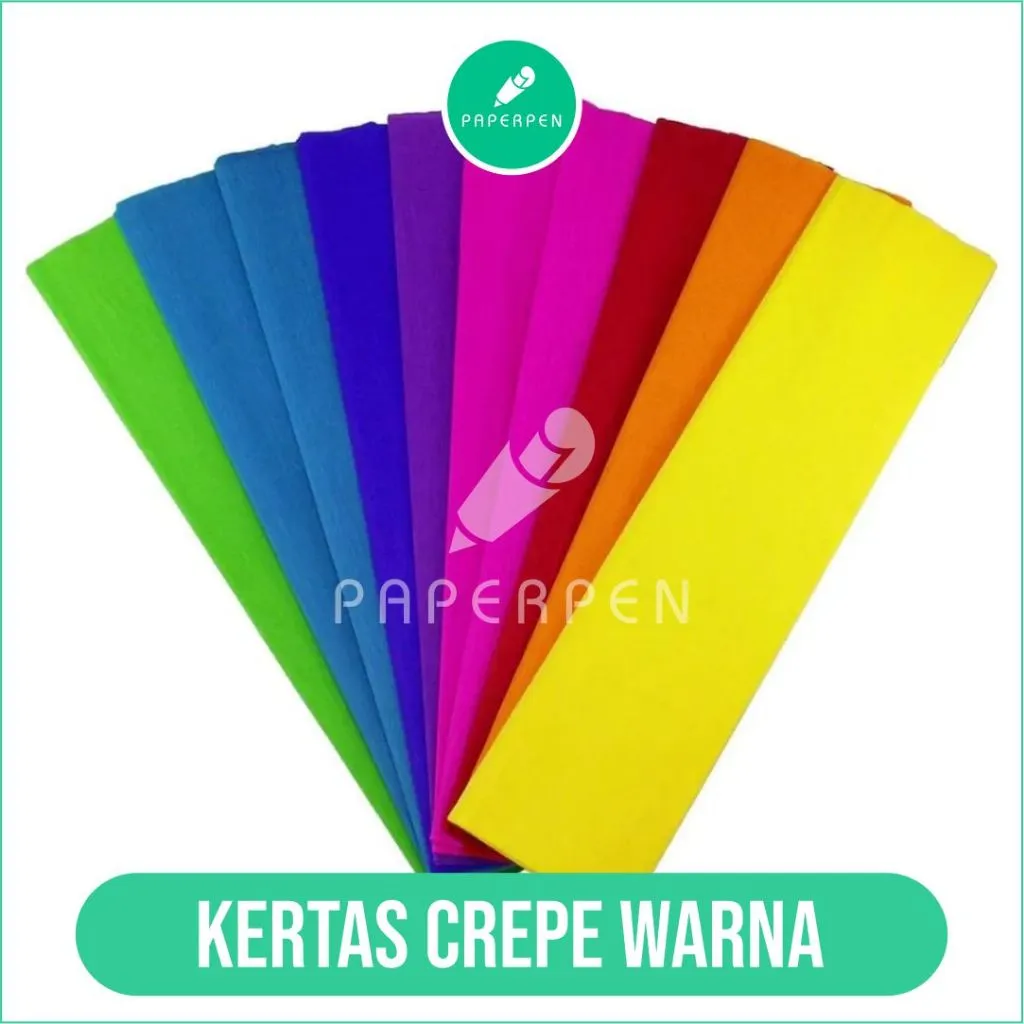 CREPE WARNA LEMBARAN/KERTAS KOBOT/KERTAS CREPE/KERTAS HIASAN WARNA