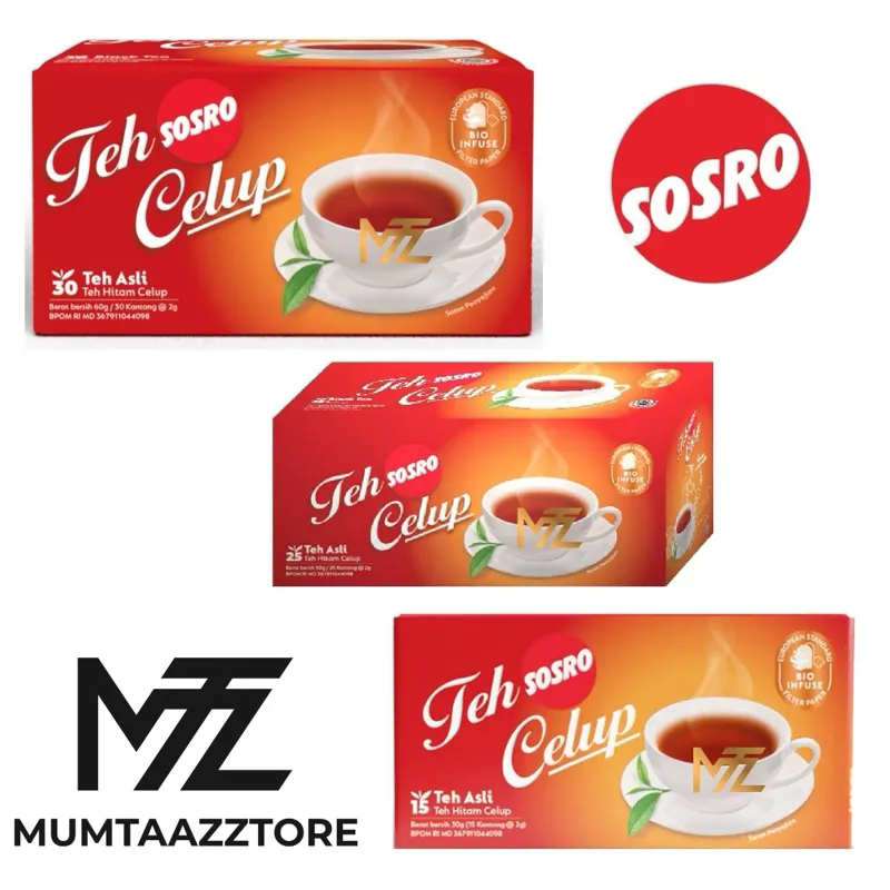 MUMTAAZZTORE SOSRO TEH CELUP ISI 30 25 15 TEABAGS KTRK ALLTEH