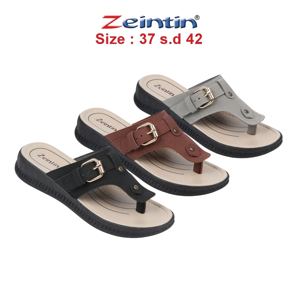 Zeintin - Sandal Wanita Jepit Terbaru Sendal Wanita Kulit Sintetis Sandal Wedges HP
