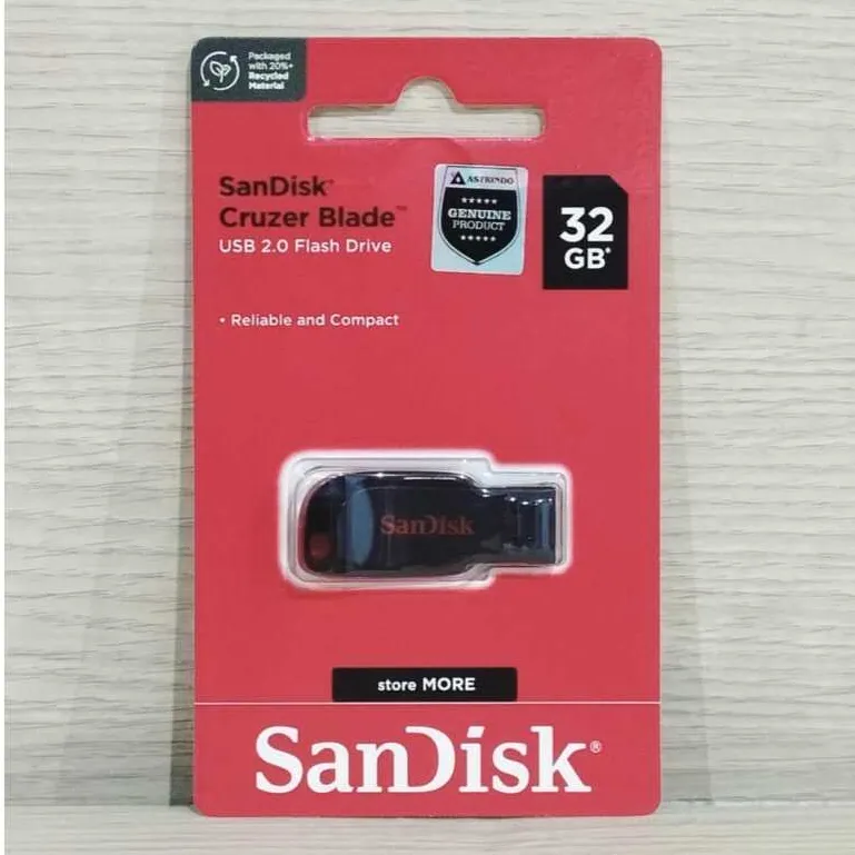 Flashdisk sandisk 32gb blade, shift flashdis usb 2.0 & usb 3.2