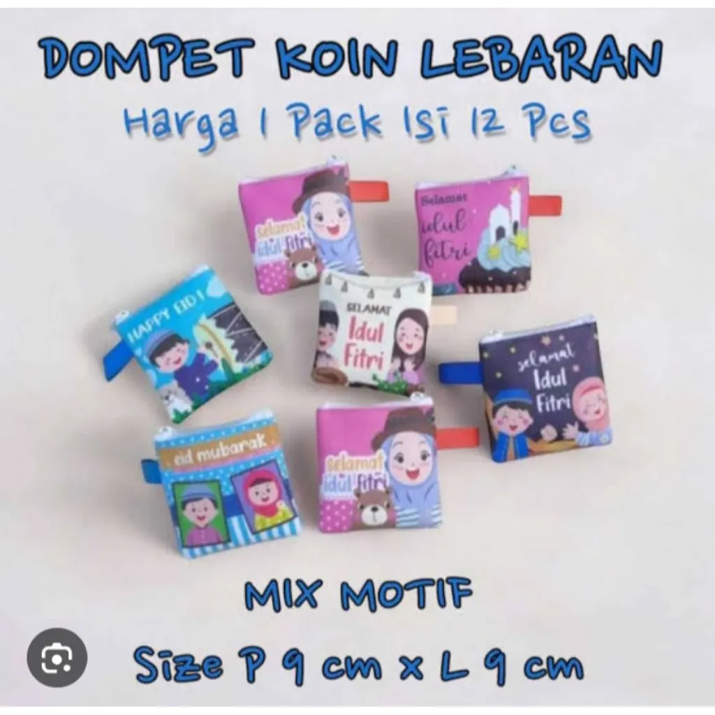 DOMPET KOTAK KOIN LEBARAN (1 lusin isi 12 pcs)