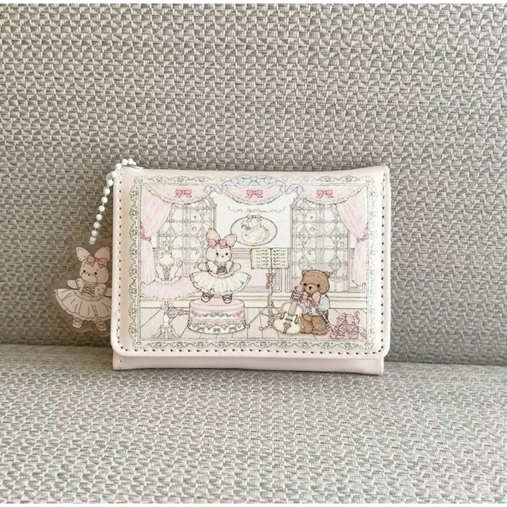 Mocorie - Dainties Coquette Wallet / Dompet Coquette Wanita / Dompet Beruang / Dompet Pita Ribbon / Dompet Bow / Dompet Koin / Card Holder Coquette