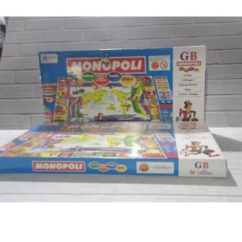 [Grosir] Murah Meriah Permainan bersama keluarga dan teman rame rame Monopoli 5 in 1 International 5 permainan monopoli halma ular tangga catur & ludo eceran