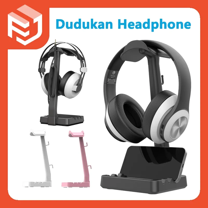 Headphone Stand Heavy-Duty 5in1 Sandaran Headphone Holder Hanger Universal Headset stand headset holder Headset Mount Hanger Gaming Headset Rack