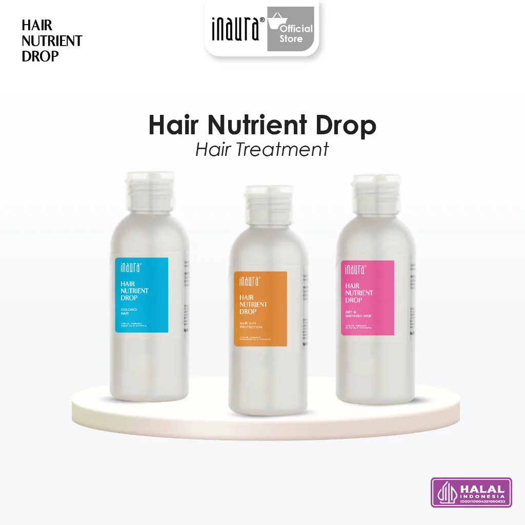 Inaura hair nutrient drop 100ml series (Pink,Orange,Blue) vitamin rambut