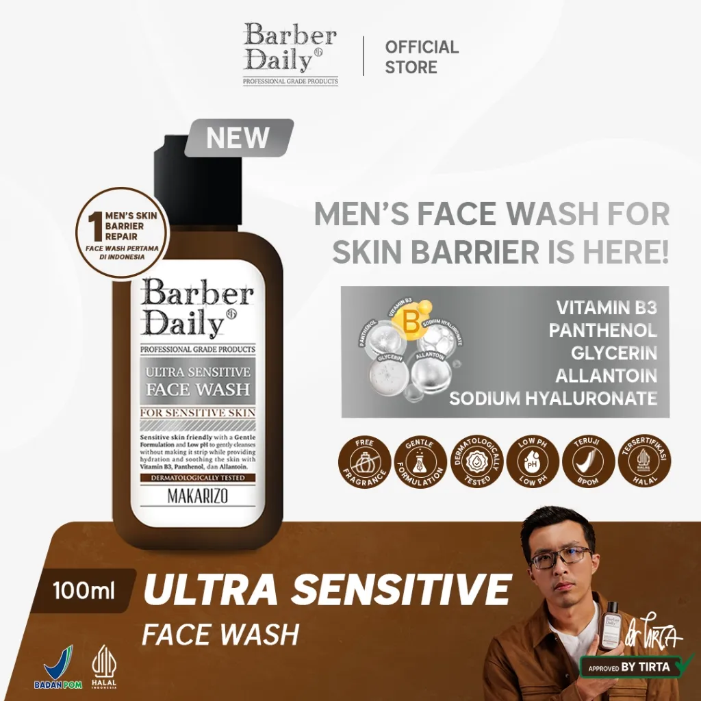 Barber Daily Ultra Sensitive Face Wash 100mL