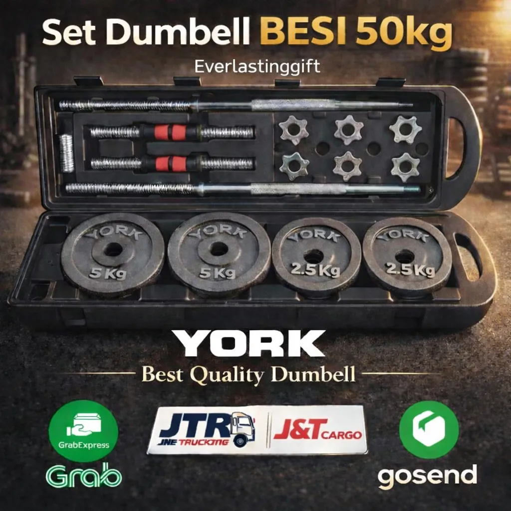 Dumbell Barbel 50kg Set Dumbel Termurah Terlaris