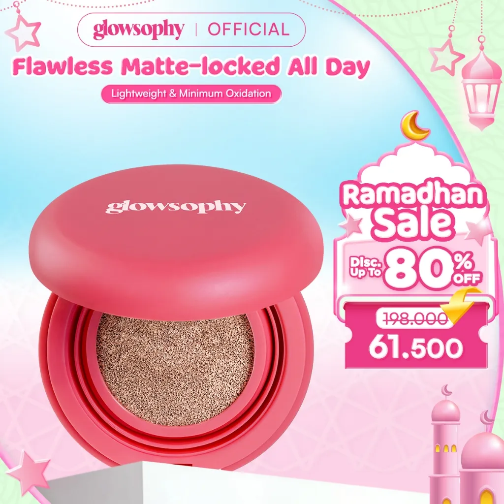 Glowsophy Cover Fit Serum Cushion Long Lasting All Day Velvet Matte Finish Cushion Ringan dengan Medium Coverage Menyamarkan Pori-Pori dan Garis Halus Cushion Kulit Asia Foundation Waterproof Make Up Setting Hasil Akhir Glowing Tekstur Ringan Di Wajah