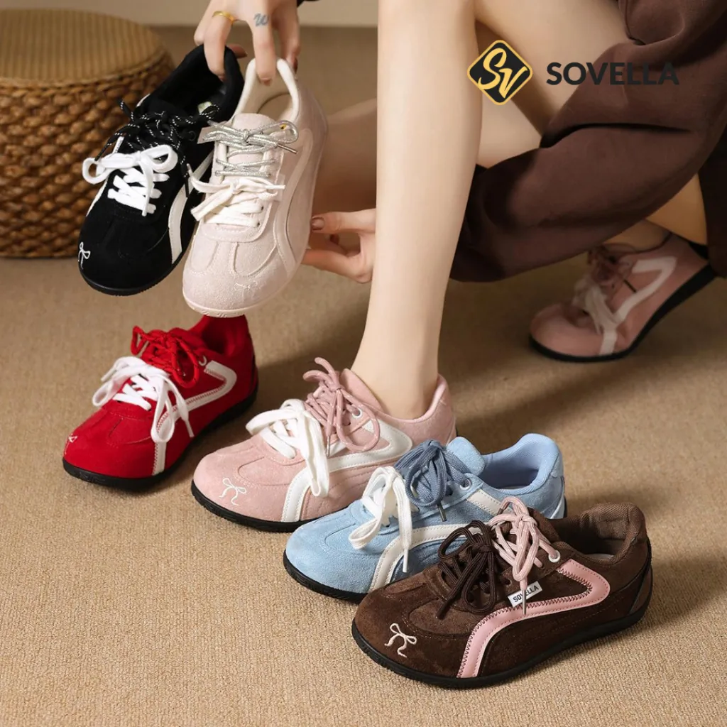 SOVELLA Bellarie Sepatu Sneakers Wanita Korean Style Kekinian Sepatu Tinggi Wanita Women Shoes