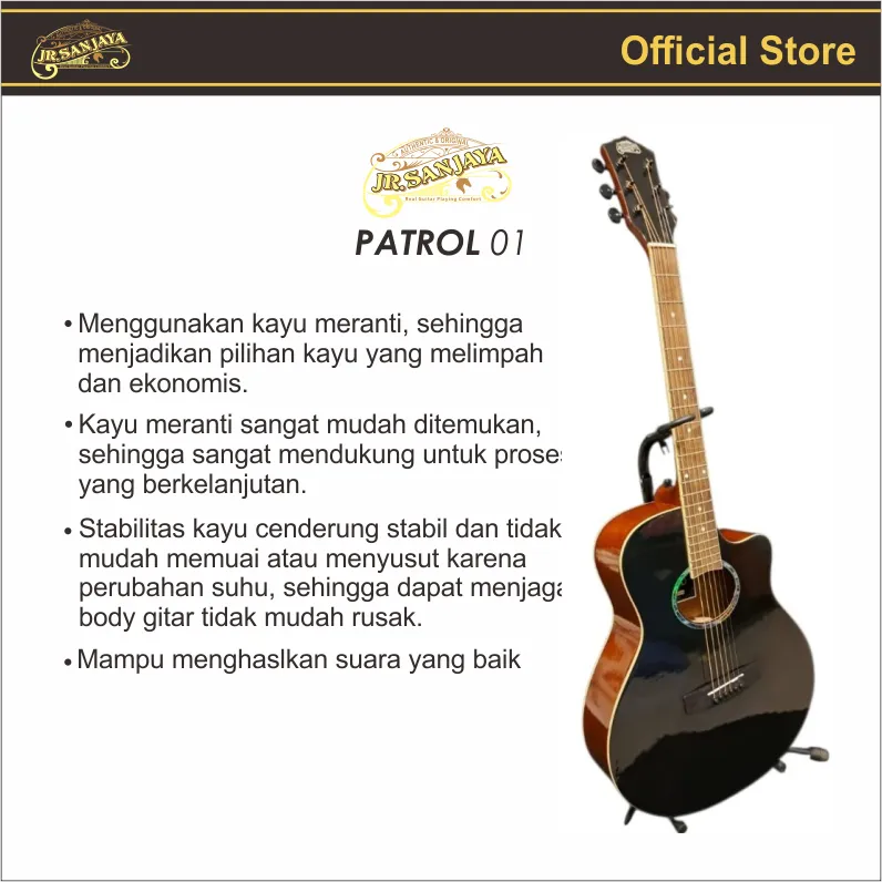 GITAR AKUSTIK/AKUSTIK ELECTRIK ORIGINAL JR.SANJAYA PATROL 01