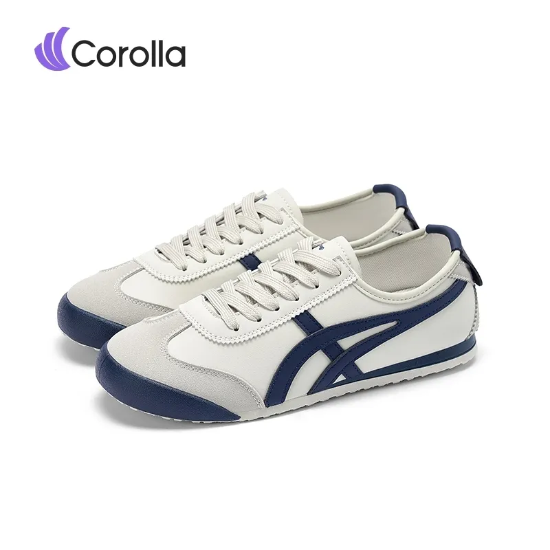 COROLLA Tiger-66 Sepatu Sneakers Wanita Sekolah Kuliah Main Outdoor Sepatu Tali Korean Style Multifungsi Ringan Biru Putih Coklat Pink