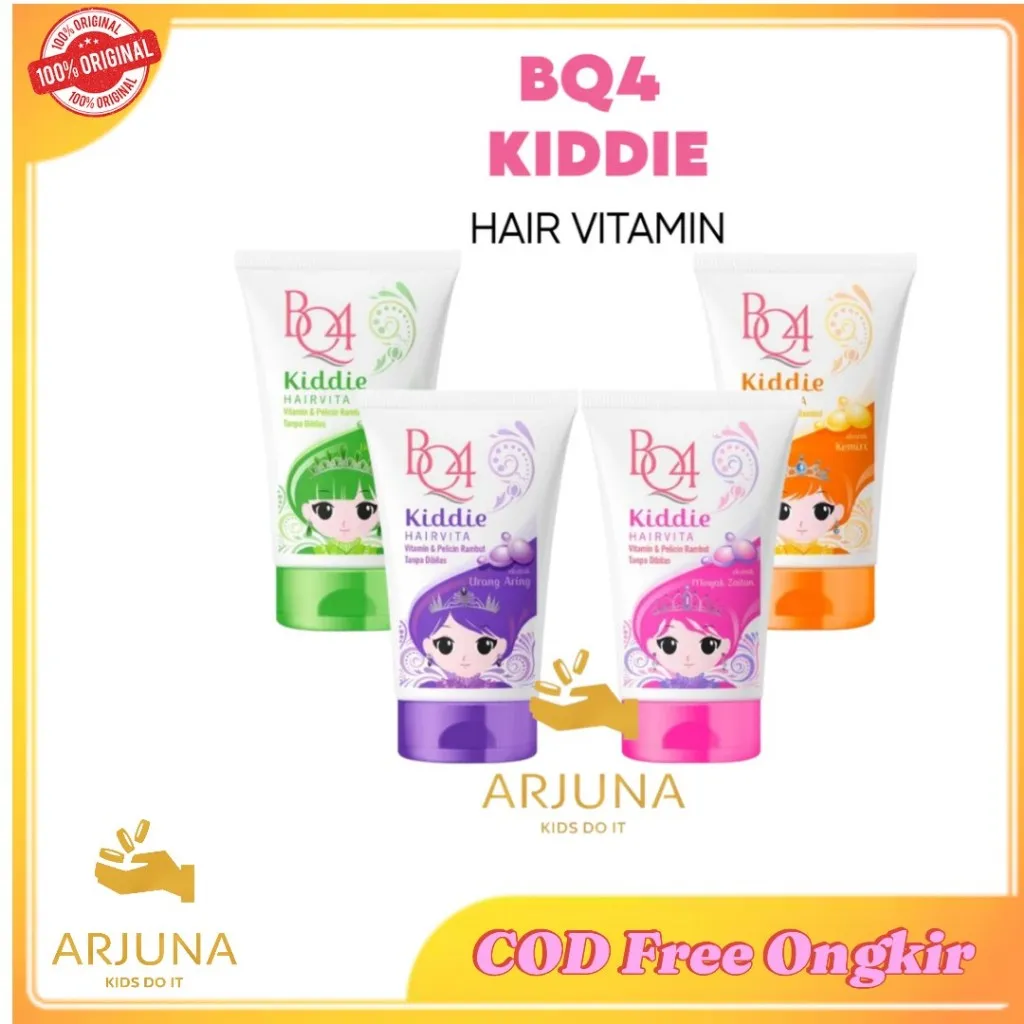 ARJUNA BQ4 Hair Vita Vitamin dan Pelicin Rambut Anak Tanpa Dibilas 50ml KT4