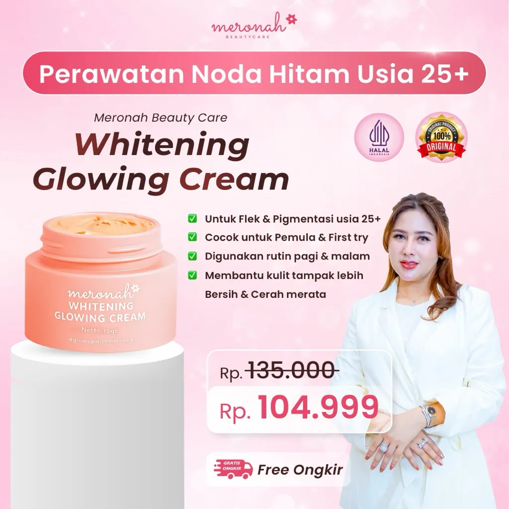 Meronah Whitening Glowing Cream 15gr