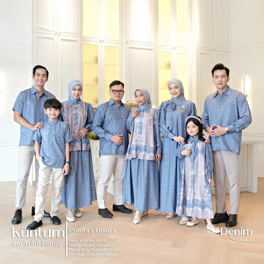 Setulus Signature Kuntum Family Sarimbit Pradory Luxury Motif Batik Set Lebaran Keluarga Couple Gamis Muslim One Set Rok Koko Kemeja Pria Cowok Kurta Dress Pasangan Suami Istri Ayah Ibu Anak Kondangan Mom