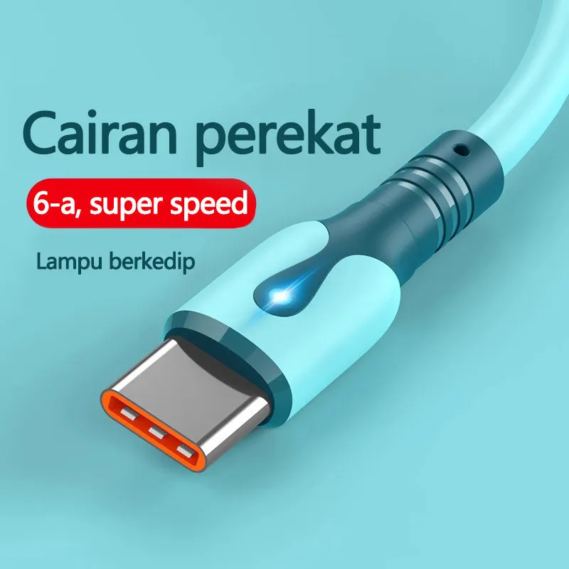 Pasevin 6A Universal Fast Charging Kabel Data /Data LED Light Micro USB Type-c Lightning Fast Charging Cable