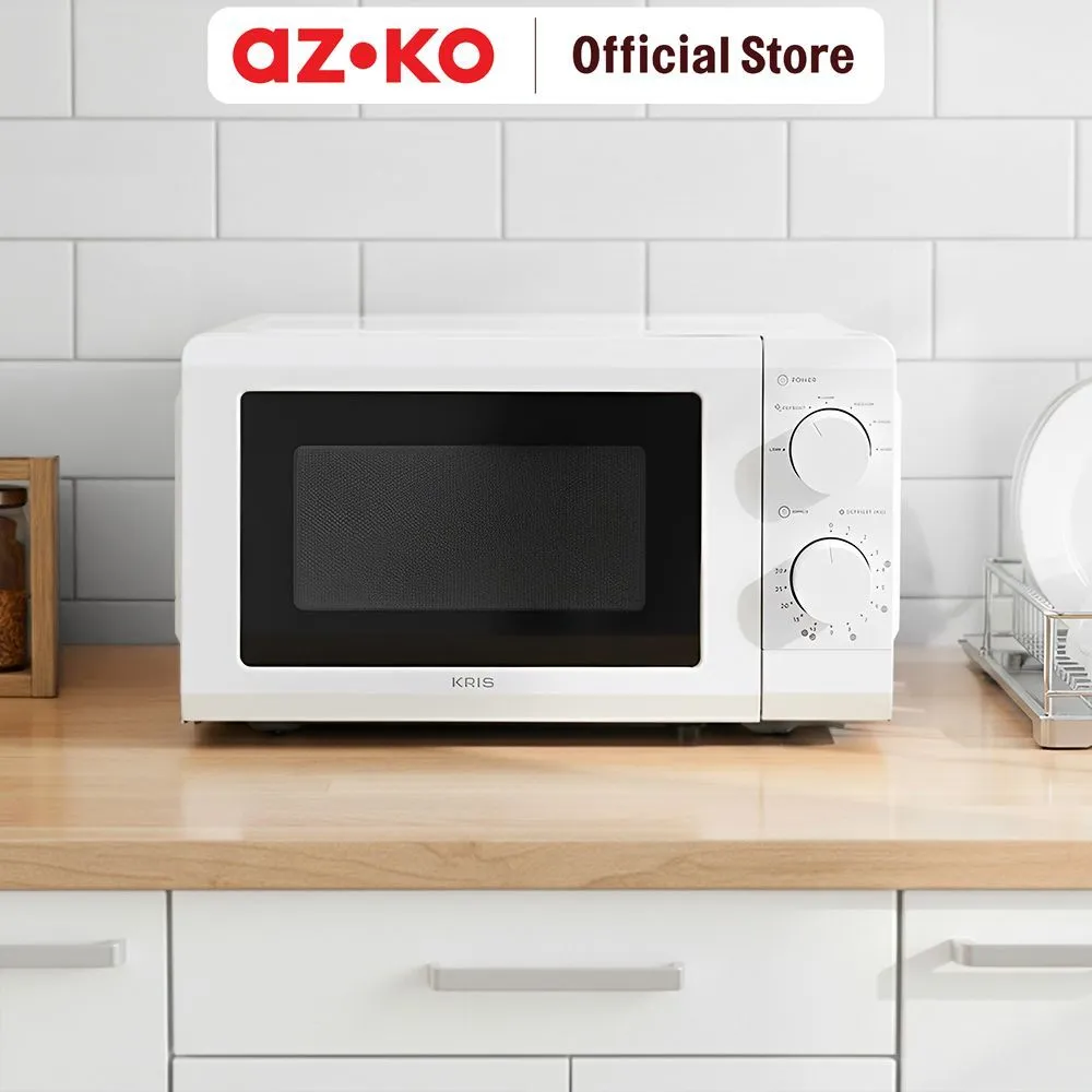 AZKO Kris 20 ltr Microwave Low watt - Putih Penghangat Pemanas Makanan Serbaguna Pemanggang Mikro Elektrik Food Heater Elektronik Dapur Perlengkapan Masak
