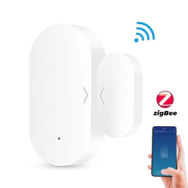 SMATRUL Sensor Pintar Pintu Tuya Zigbee 3.0 Door Sensor Smart Home Security System Detectors Window Drawer Garage Door Alarm Gateway For Kid Safety | SKU 2.022.0107 | ZD08-W