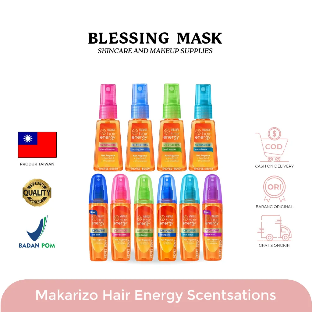 Makarizo Hair Energy Scentsations Hair Fragrance 30mL & 100mL |  Parfum Rambut