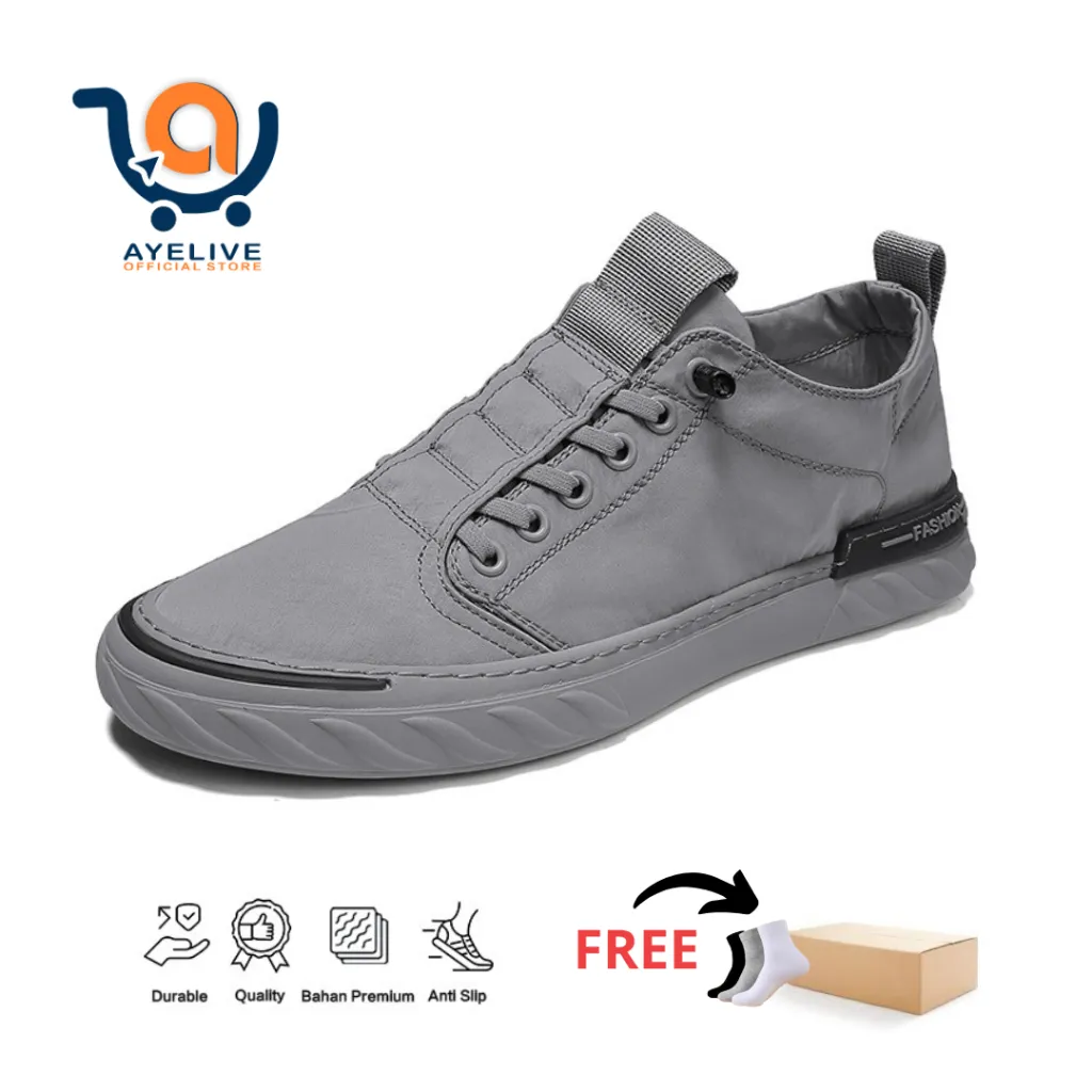 Sepatu Sneakers Casual Pria Import Terbaru Best Selling Sepatu Remaja Pria Model Trendy Kekinian DEIVR Anti Slip