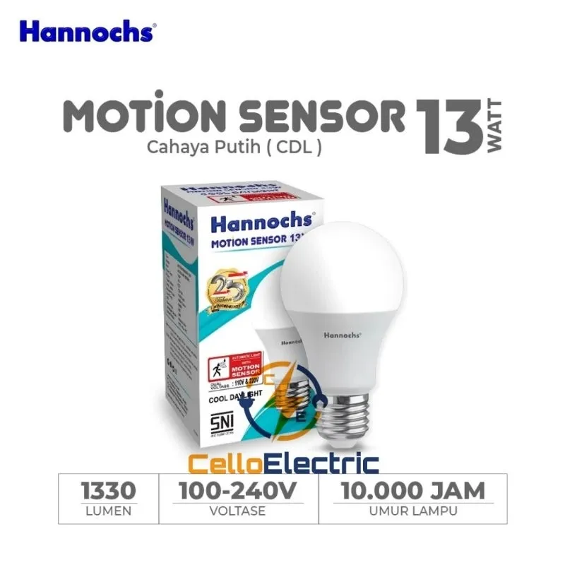 Led Hannochs Motion Sensor 5w 9w 13w - Lampu Hannochs Sensor Gerak