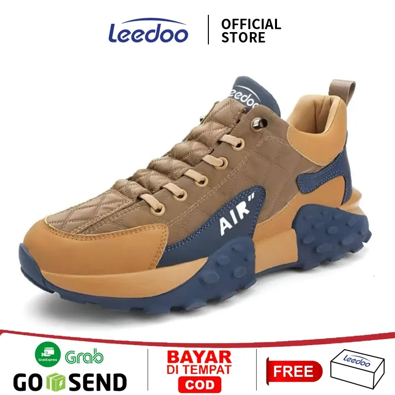Leedoo Sepatu Olahraga Pria Sepatu Pria Casual Sneakers Fashion Cowok Kekinian Sport Shoes MR704
